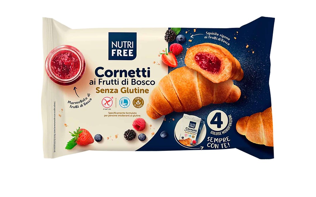 Nutrifree Cornetti Frutti di Bosco 4x60g