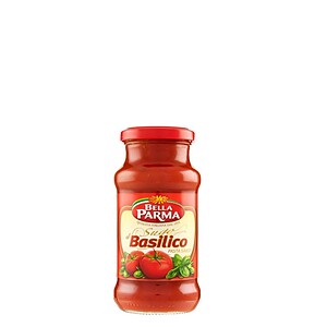 Knoblauchfreier Basilikum-Tomatensugo Bella Parma, glutenfrei, 350g, ideal für italienische Gerichte.