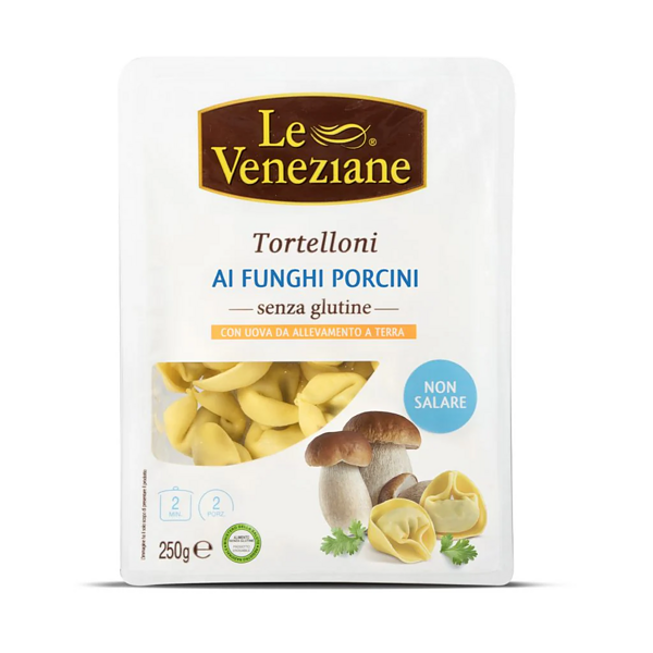 Glutenfreie Tortelloni mit Pilzen und Trüffel, vegan, ohne Gluten, 250g.