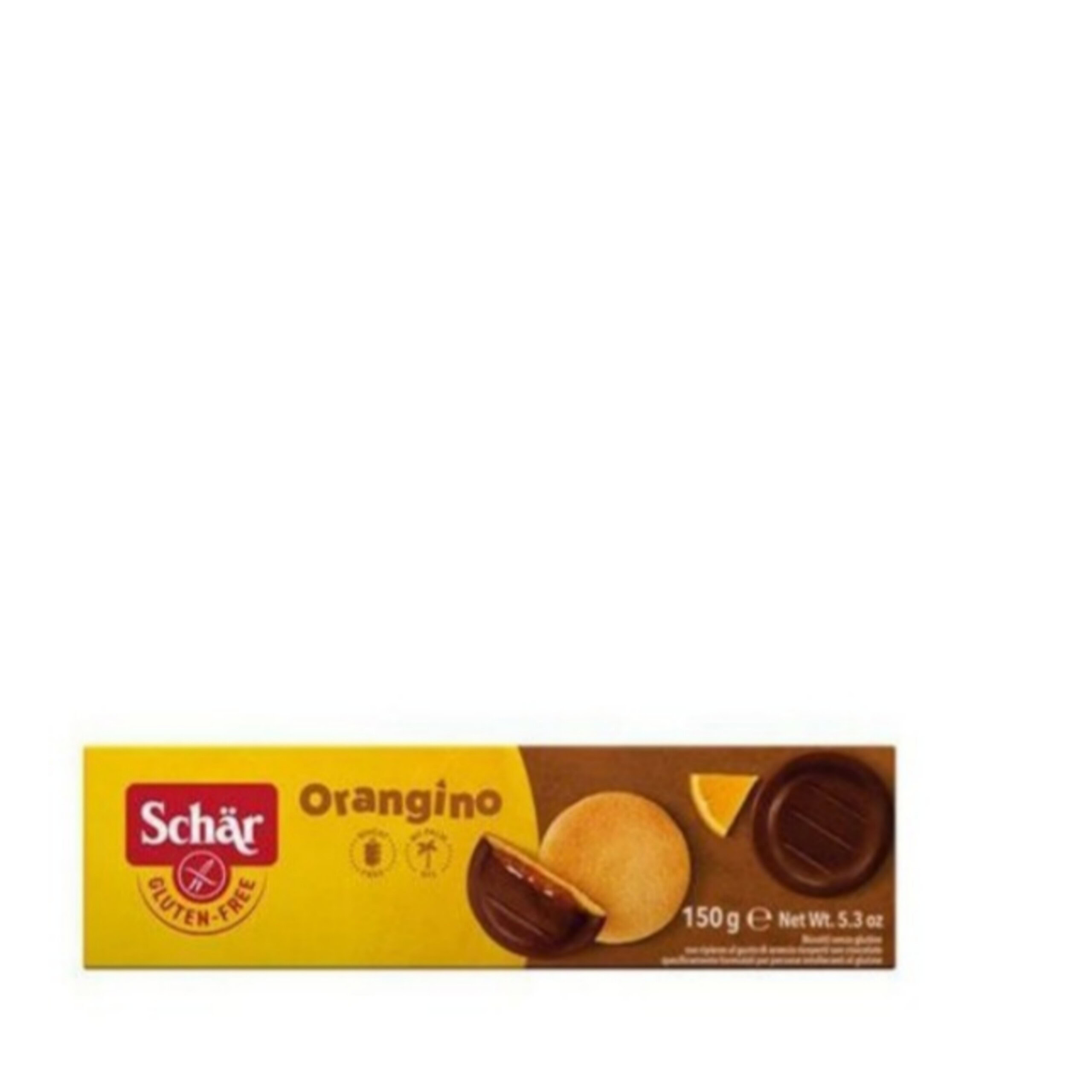 Glutenfreier Orangino-Keks von Schär, 150g, mit Schokolade und Orangen.